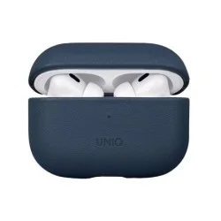 Uniq Terra Genuine Leather Snap Case for Airpods Pro 2 - Space Blue